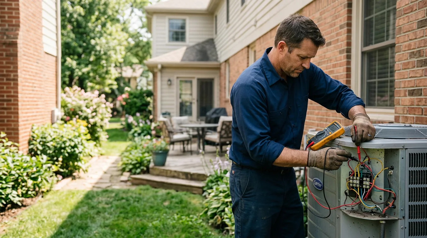 HVAC technician working near Wyoming, IA